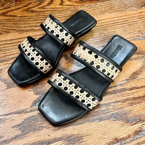 Bembien Paloma slides in black rattan